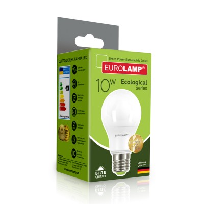 Светодиодная лампа Eurolamp A60 10W Е27 4000K (LED-A60-10274(P))