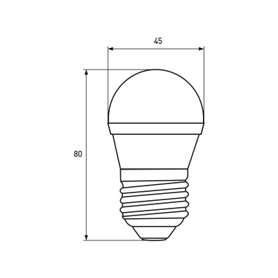 Светодиодная лампа Eurolamp G45 5W Е27 4000K (LED-G45-05274(P))