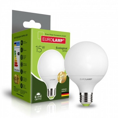 Светодиодная лампа Eurolamp G95 15W Е27 4000K (LED-G95-15274(P))