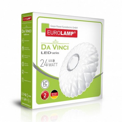 Світлодіодний світильник Eurolamp Da Vinci круглий накладний 24W 4000K (LED-NLR-24W/4-N4(deco))