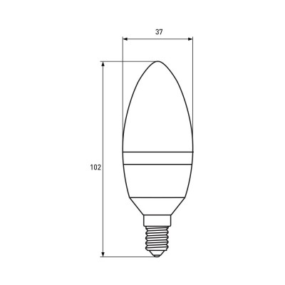 Світлодіодна димована EUROLAMP LED Лампа TURBO NEW "Свічка" dimmable 6W E14 3000K