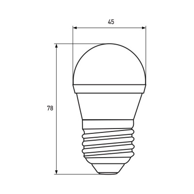 Светодиодная диммируемая EUROLAMP LED Лампа TURBO NEW dimmable G45 5W E27 4000K