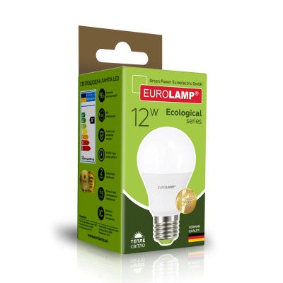Светодиодная лампа Eurolamp A60 12W Е27 3000K (LED-A60-12273(P))