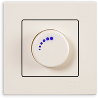 Светорегулятор 600Вт с подсветкой Gunsan Eqona кремовый Светорегулятор 600Вт с подсветкой Gunsan Eqona кремовый