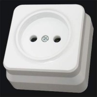 Розетка одинарна зовнішня Gunsan Misya білий