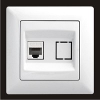 Розетка компьютерная cat. 5E одинарная Gunsan Visage белый VS 28 11 130 Розетка компьютерная cat. 5E одинарная Gunsan Visage белый VS 28 11 130