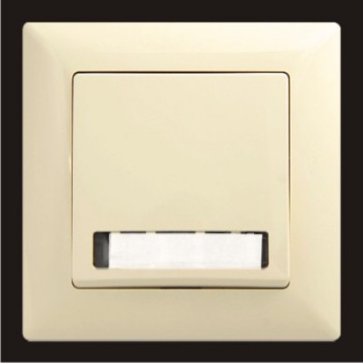 Кнопка звонка одинарная с подсветкой и местом под этикетку Gunsan Visage кремовый VS 28 12 112