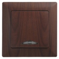 Вимикач одноклавішний з підсвічуванням Gunsan Visage горіх