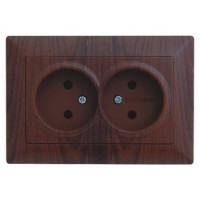 Розетка двойная Gunsan Visage орех Розетка двойная Gunsan Visage орех