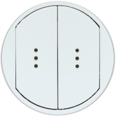 Лицьова панель вимикача 2-клавішного з підсвічуванням Legrand Celiane 68004 біла