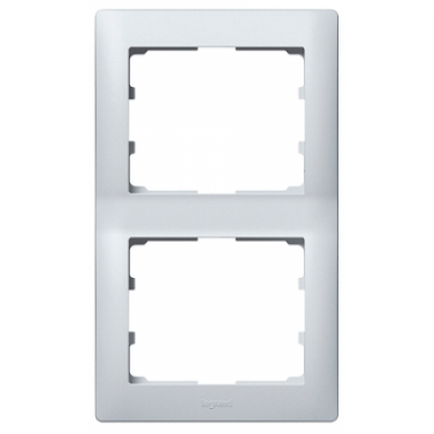 Рамка 2-я вертикальная Galea Life 771306 алюминий