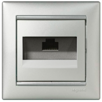 Розетка комп'ютерна STP 1xRJ45 кат. 6e Valena 770244 алюміній