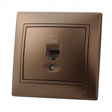 Розетка комп'ютерна LEZARD MIRA світло-коричневий перламутр