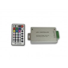 RGB радио контроллер ALLUMINIUM RF 24А, 28 кнопок на пульте