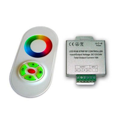 Радіо RGB контролер 18А White (сенсорний радіо пульт)