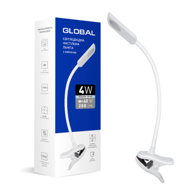 Настольная лампа GLOBAL DL-03 4W 4100K белая