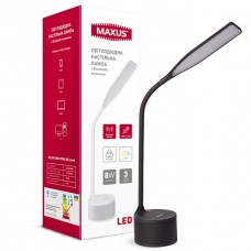 Розумна лампа MAXUS DKL 8W (звук, USB, димінг, температура) чорна