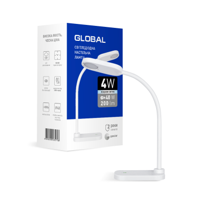 Настольная лампа GLOBAL DL-02 4W 4100K белая