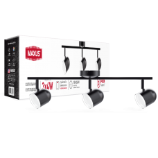 Світовий світильник MAXUS MSL-01C 3x4W 4100K чорний