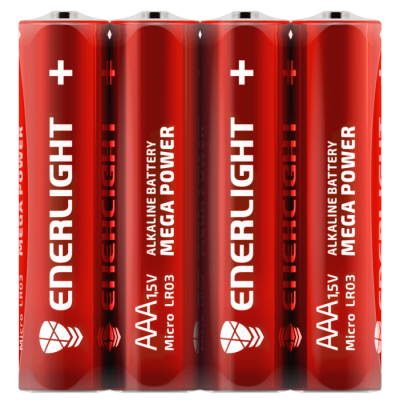 Батарейка ENERLIGHT MEGA POWER AAA FOL 4