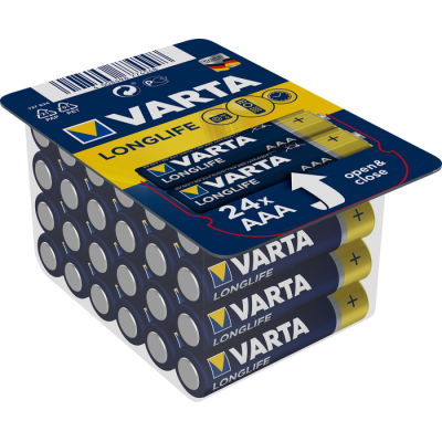 Батарейка VARTA LONGLIFE AAA BOX 24 ALKALINE