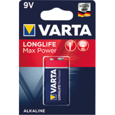 Батарейка VARTA LONGLIFE MAX POWER 6LR61 BLI 1 шт