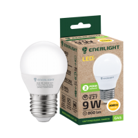 Светодиодная лампа ENERLIGHT G45 9Вт 3000K E27