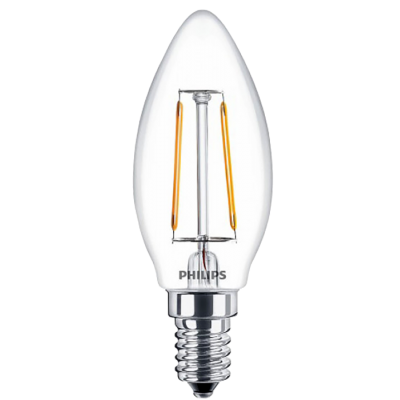 Светодиодная лампа Philips Filament LED Classic 4-40 Вт B35 E14 865 CL NDAPR