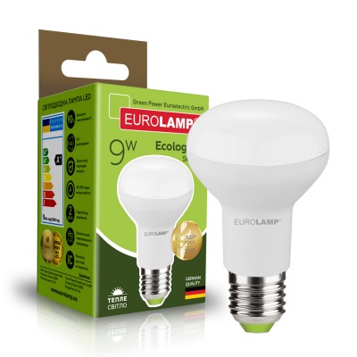 Светодиодная лампа Eurolamp R63 9W Е27 3000K (LED-R63-09272(P))