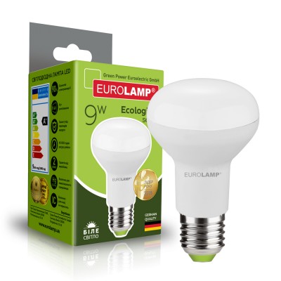 Светодиодная лампа Eurolamp R63 9W Е27 4000K (LED-R63-09274(P))