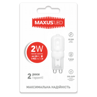 LED лампа MAXUS G9 2W тепле світло 220V (1-LED-201)