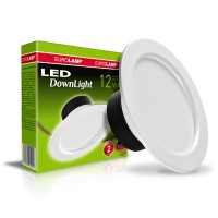 Світлодіодний EUROLAMP LED Світильник круглий DownLight 12W 3000K