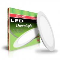 Світлодіодний EUROLAMP LED Світильник круглий Downlight 20W 4000K