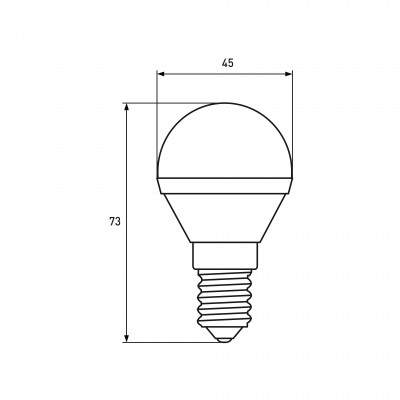 Світлодіодна EUROELECTRIC LED Лампа "Куля" ЕКО G45 5W E14 4000