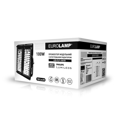 EUROLAMP LED Прожектор модульний з інтегрованим радіатором 100W 5000K