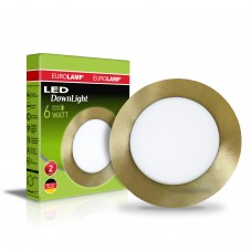 Светодиодный EUROLAMP LED Светильник круглый точечный 6W 4000K(golden)