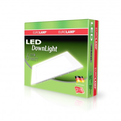 Светодиодный светильник Eurolamp DownLight квадратный 6W 4000K (LED-DLS-6/4)