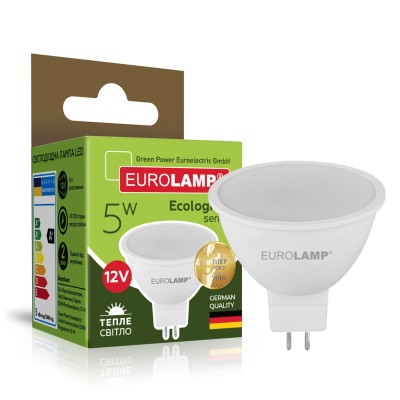 Светодиодная лампа Eurolamp SMD MR16 5W GU5.3 3000K 12V (LED-SMD-05533(12)(P))