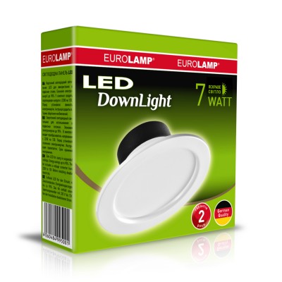 Світлодіодний EUROLAMP LED Світильник круглий DownLight 7W 4000K