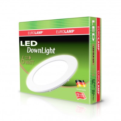 Світлодіодний EUROLAMP LED Світильник круглий DownLight 6W 3000K