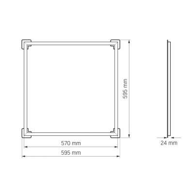 Светодиодная LED панель разборная ART VIDEX 40W 5000K