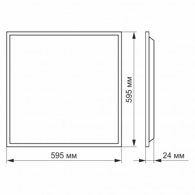 Світлодіодна LED панель VIDEX 60W 4100K 220V матова