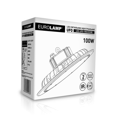 EUROLAMP LED Светильник индустриальний High Bay UFO IP65 100W 6500K