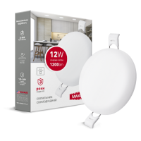 Світильник врізний MAXUS SP edge 12W, 4100К (коло)