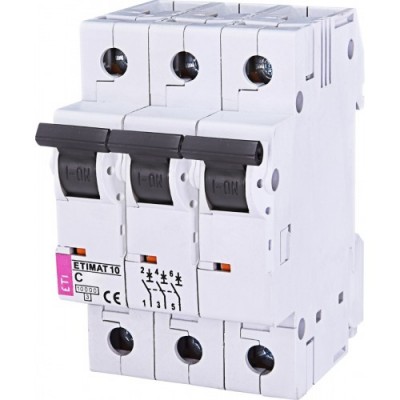 Автоматичний вимикач ETIMAT 10 3p C 4А (10 kA)