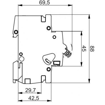 Автоматический выключатель MAT P10 DC 2p C 0.5A (10kA) ETI 260521101