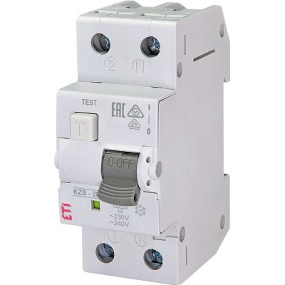Дифференциальный автомат KZS-2M B 10/0.03 тип AC (10kA) ETI 2173102