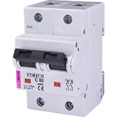 Автоматический выключатель ETIMAT 10 2р C 80А (20 kA)