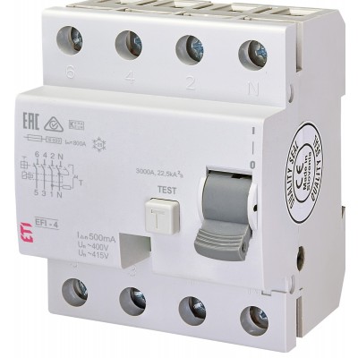 УЗО EFI-4 16/0.3 тип AC (10kA) ETI 2064141
