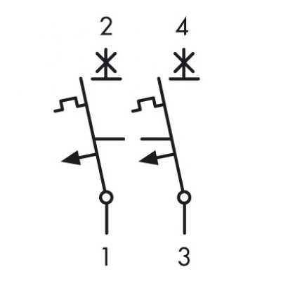 Автоматичний вимикач 10кА 6А 2P х-ка C ME